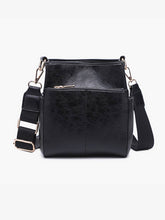 Load image into Gallery viewer, Jeanne Square Bucket Bag w/ Guitar Strap - Black