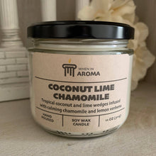 Load image into Gallery viewer, Coconut Lime Chamomile Soy Candle