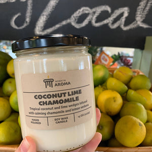 Coconut Lime Chamomile Soy Candle