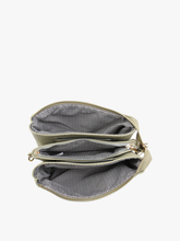 Load image into Gallery viewer, Riley Plaid 3 Compartment Crossbody/Wristlet - Brown &amp; Green Plaid