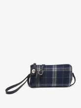 Load image into Gallery viewer, Kendall Crossbody/Wristlet w/ Twist Lock - Navy Plaid