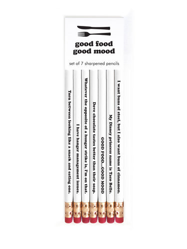 GOOD FOOD GOOD MOOD PENCIL SET