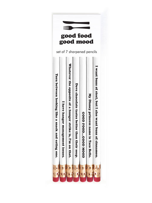 GOOD FOOD GOOD MOOD PENCIL SET