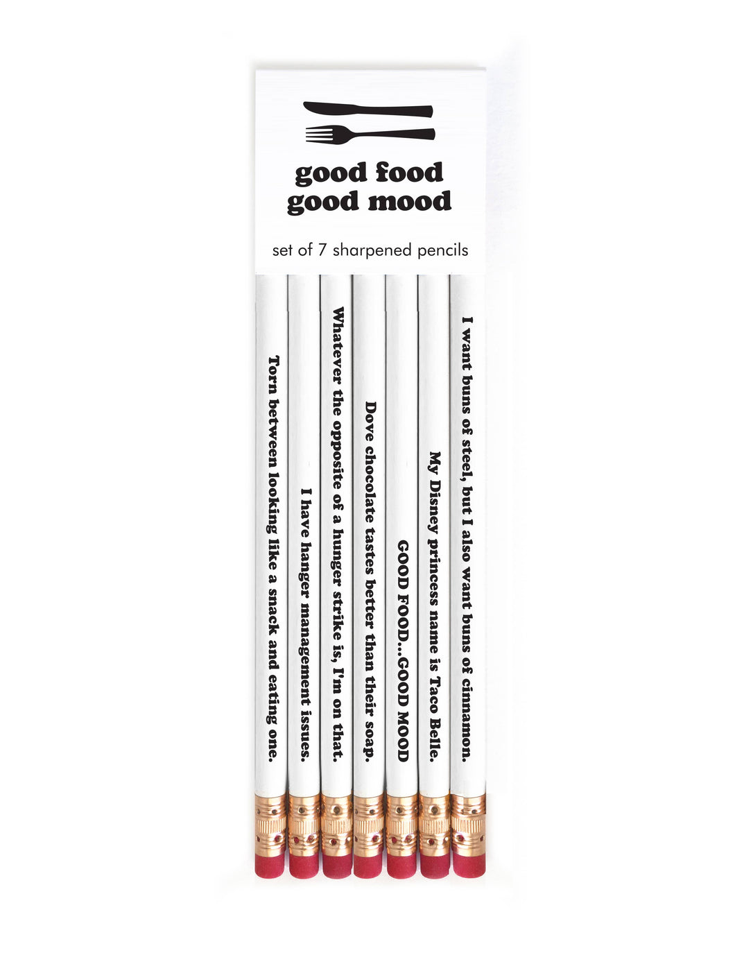 GOOD FOOD GOOD MOOD PENCIL SET