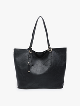 Load image into Gallery viewer, Iris Monogrammable 2-in-1 Tote Bag-Black