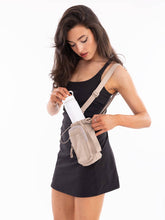 Load image into Gallery viewer, Alicia Nylon Water Bottle Crossbody Bag - Black