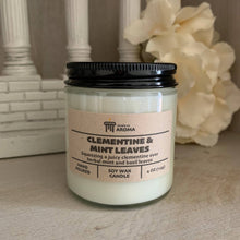 Load image into Gallery viewer, Clementine &amp; Mint Leaves Soy Candle