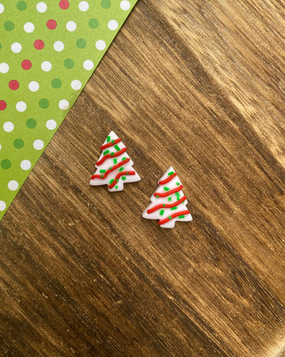 Christmas Tree Snack Cake Studs