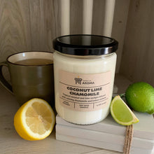 Load image into Gallery viewer, Coconut Lime Chamomile Soy Candle