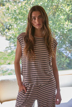 Load image into Gallery viewer, Gimme Some More Striped Top in Taupe/Black