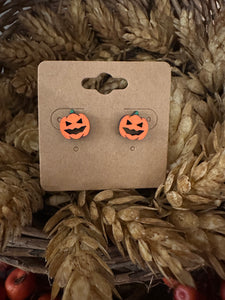 Jack-o-lantern Stud Earrings