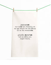 Load image into Gallery viewer, Youth Sports Sleeping In Parenting Funny Gift Towel