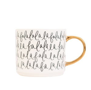 Fa La La Gold Handle Coffee Mug