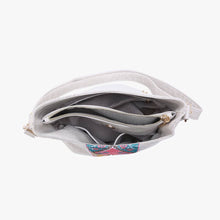 Load image into Gallery viewer, Emma Arrowhead 3 Compartment Crossbody - Black/Natural