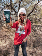 Load image into Gallery viewer, Plaid Christmas Tree Long Sleeve Tee