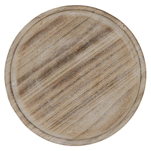 Rustic Round Wood Tray