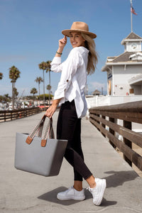 Carrie Versa Tote w/ Interchangeable Straps - Pale Grey