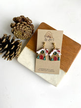 Load image into Gallery viewer, Gingerbread House Dangle Earrings