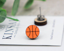 Load image into Gallery viewer, Basketball Stud Earrings