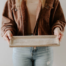 Load image into Gallery viewer, Rectangular Rustic Wood Decorative Tray