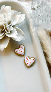 Heart Cookie Studs