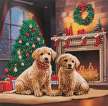 Load image into Gallery viewer, Crystal Art Card Kit - Waiting for Santa