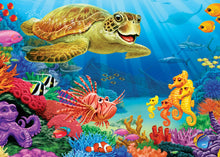 Load image into Gallery viewer, Undersea Turtle 35pc Tray Puzzle