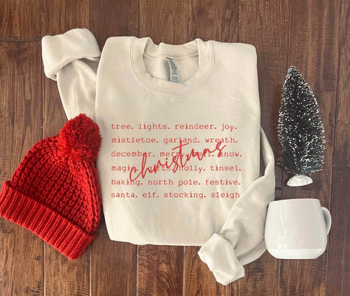 Christmas Words Sweatshirt