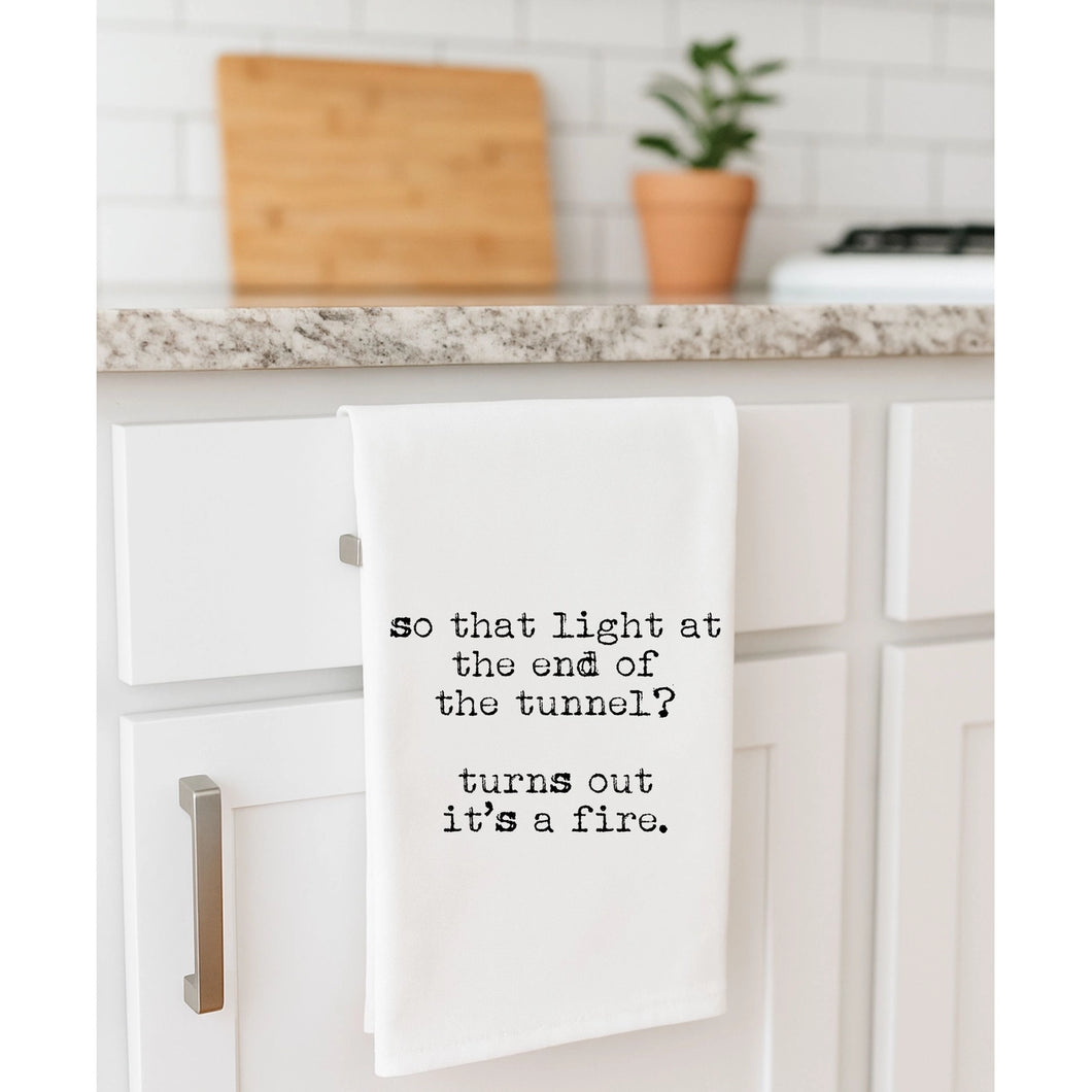 Light At The End Of The Tunnel - Tea Towel