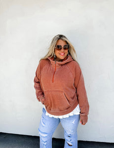 Easy Does It Pullover - Orange Rust