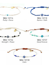 Load image into Gallery viewer, Lotus and Luna Evil Eye Bracelet