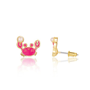 Happy Crab Cutie Stud Earrings