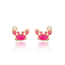 Load image into Gallery viewer, Happy Crab Cutie Stud Earrings