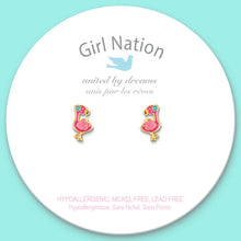 Load image into Gallery viewer, Fantastic Flamingo Cutie Stud Earrings