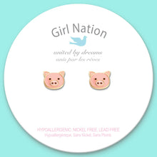 Load image into Gallery viewer, Precious Pig Cutie Stud Earrings