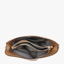 Load image into Gallery viewer, Emma 3 Compartment Crossbody w/ Snap Closure-Saddle Brown