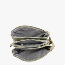 Load image into Gallery viewer, Riley 3 Compartment Crossbody/Wristlet - Brown