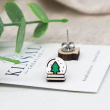 Load image into Gallery viewer, Snow Globe Stud Earrings