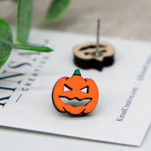 Load image into Gallery viewer, Jack-o-lantern Stud Earrings