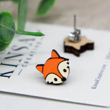 Load image into Gallery viewer, Fox Stud Earrings