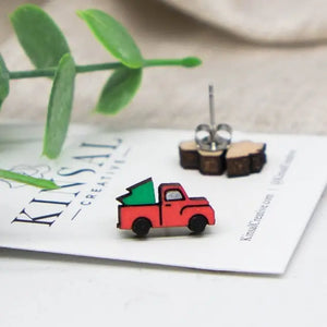 Christmas Truck Stud Earrings