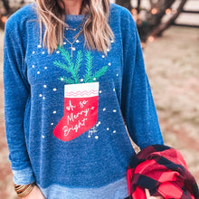 Load image into Gallery viewer, Merry Stocking Terry Pullover
