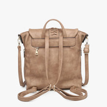 Load image into Gallery viewer, Vivian Distressed Convertible Backpack - Chocolate