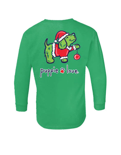 Puppie Love Christmas Grouch Pup Youth Ling Sleeve