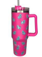 Load image into Gallery viewer, Puppie Love Stainless Steel Logo Pup Tumbler - Hot Pink