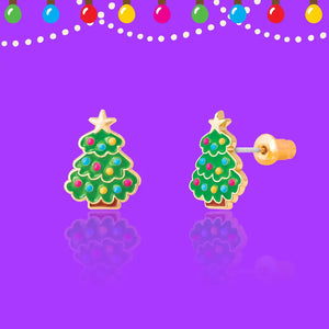 O Christmas Tree Cutie Stud Earrings