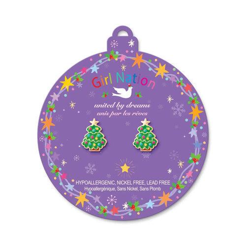 O Christmas Tree Cutie Stud Earrings