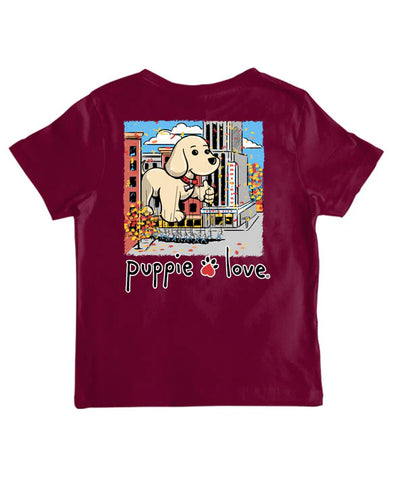 Puppie Love Thanksgiving Parade Pup Youth Short Sleeve Tee