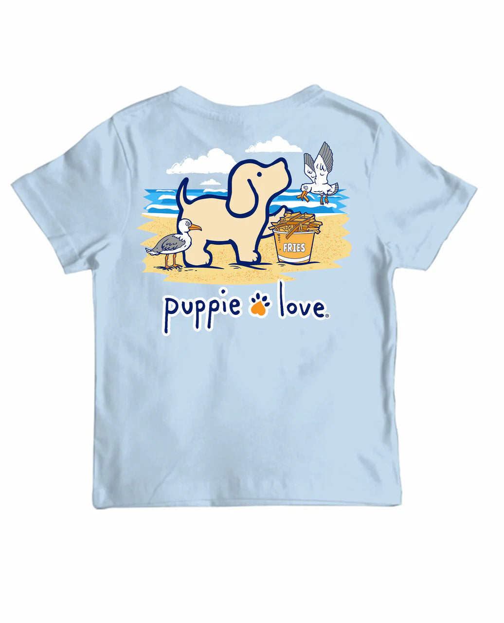 Puppie Love French Fry Pup Youth Short Sleeve Tee