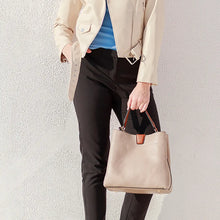 Load image into Gallery viewer, Tati Satchel w/ Shoulder Strap - Warm Grey